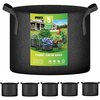 Ipower 5-Gallon Fabric Aeration Pots Container with Strap Handles GLGROWBAG5X5